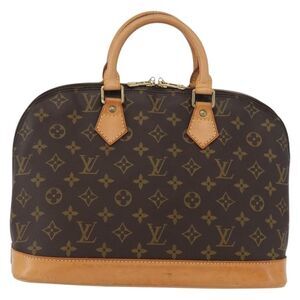 Louis Vuitton Alma Handbag Monogram Canvas Brown Canvas Handbag (Pre-Owned)